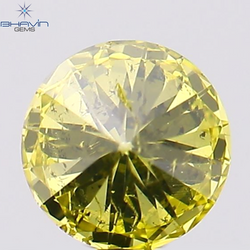 0.42 CT Round Shape Natural Diamond Yellow Color SI2 Clarity (4.73 MM)