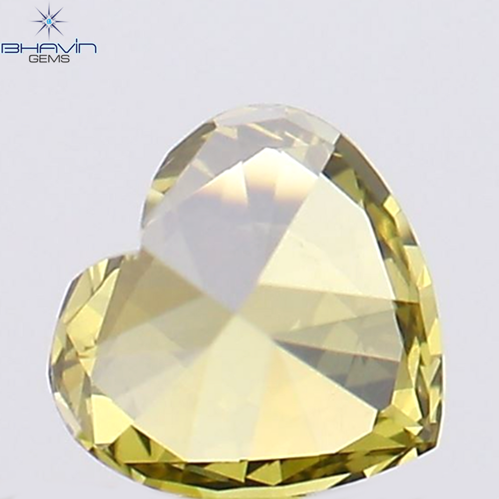 0.16 CT Heart Shape Natural Diamond Green Color VS1 Clarity (3.55 MM)