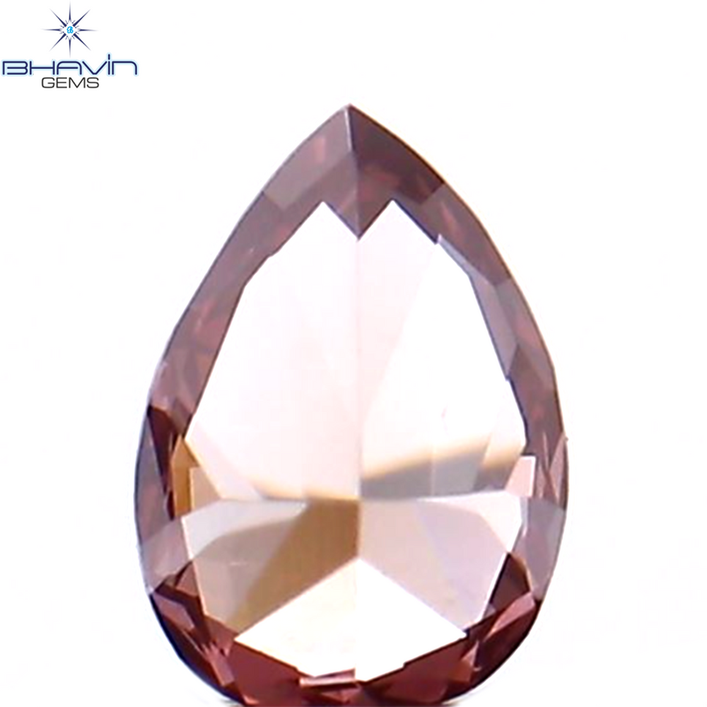0.08 CT Pear Shape Natural Diamond Pink Color VS1 Clarity (3.42 MM)