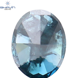 0.33 CT Oval Shape Natural Diamond Blue Color I3 Clarity (4.41 MM)