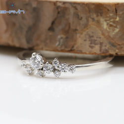 Round Diamond, White Diamond, Natural Diamond Ring, Engagement Ring
