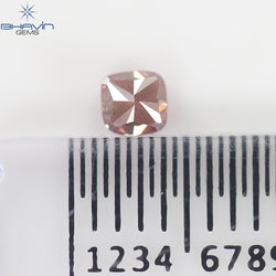 0.15 CT, Cushion Diamond, Pink Color, Clarity  SI1 (2.85 MM)