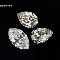 0.51 CT/3 Pcs CT Pear-Marquise Shape White Color SI Clarity (5.50 MM)