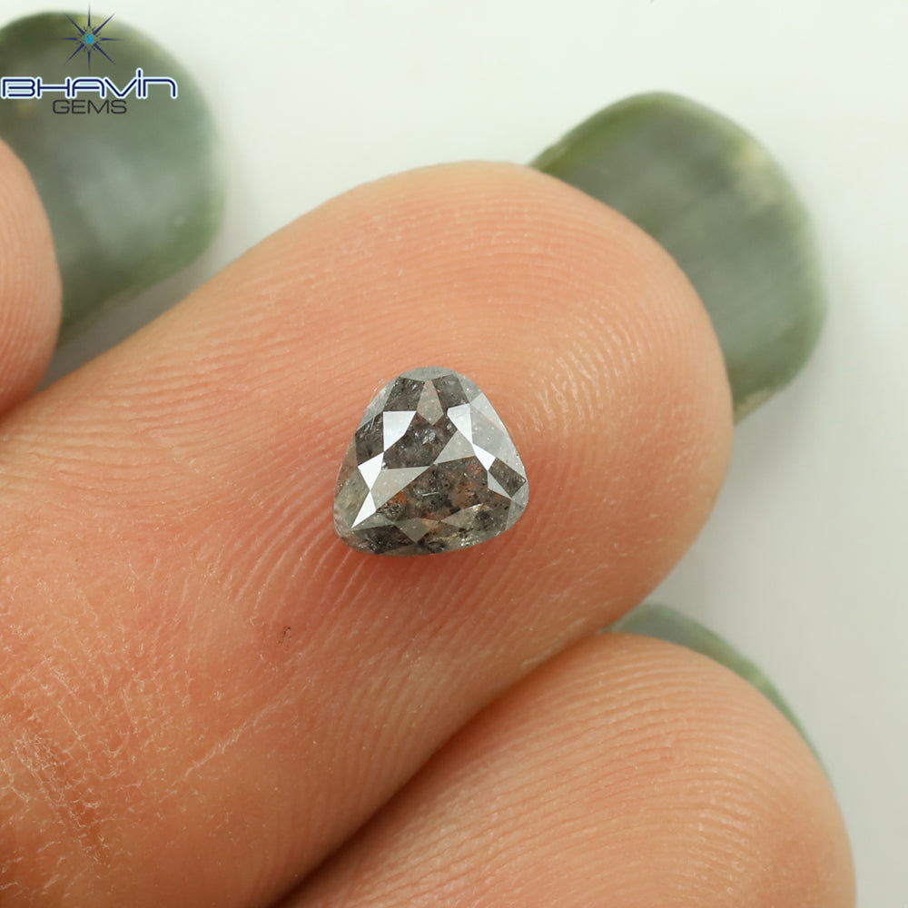 0.45 CT Heart Shape Natural Diamond Salt And pepper Color I3 Clarity (4.95 MM)