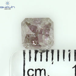 1.00 CT Radiant Shape Natural Diamond Pink Color I3 Clarity (5.75 MM)