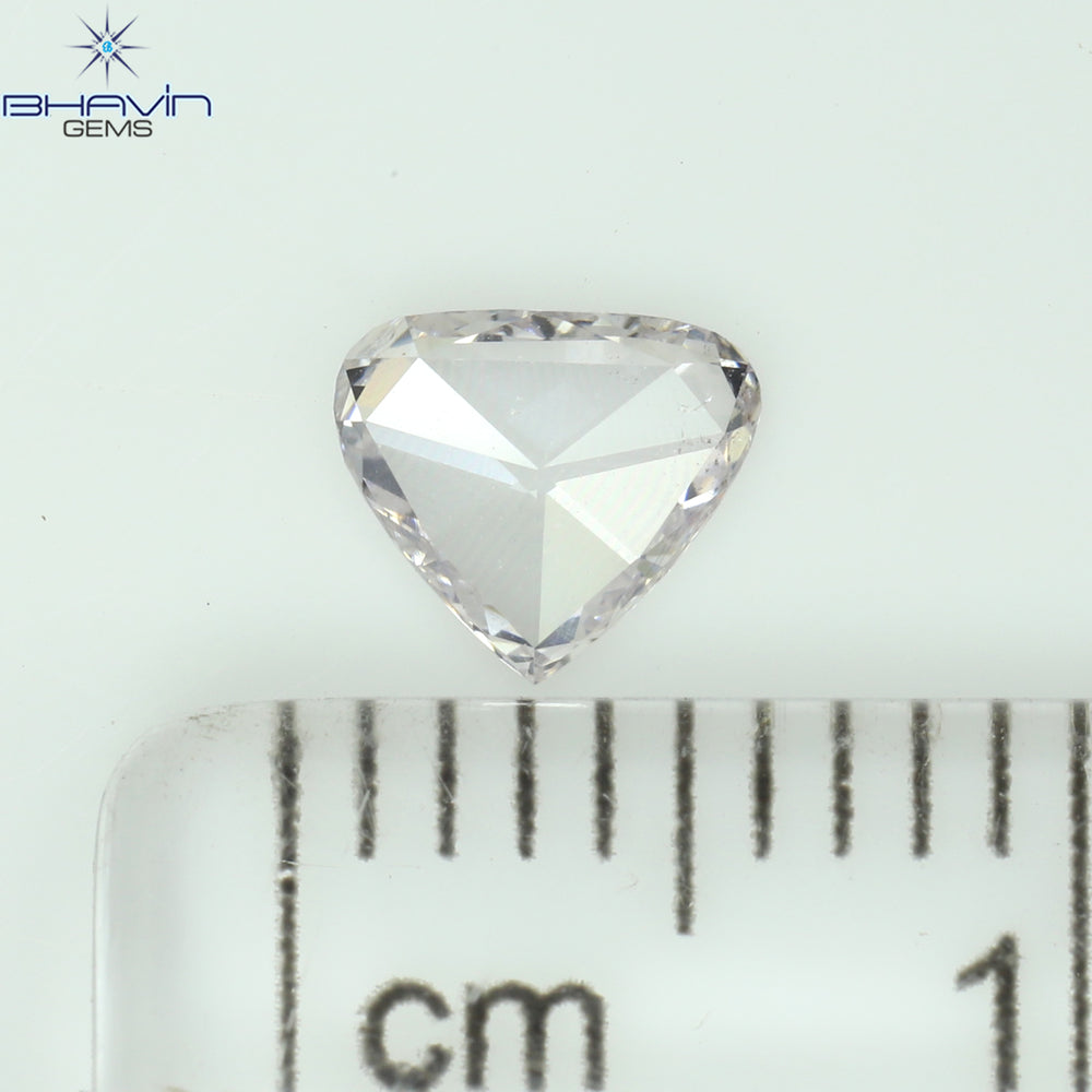 0.26 CT Heart Shape Natural Diamond Pink Color VS2 Clarity (5.38 MM)