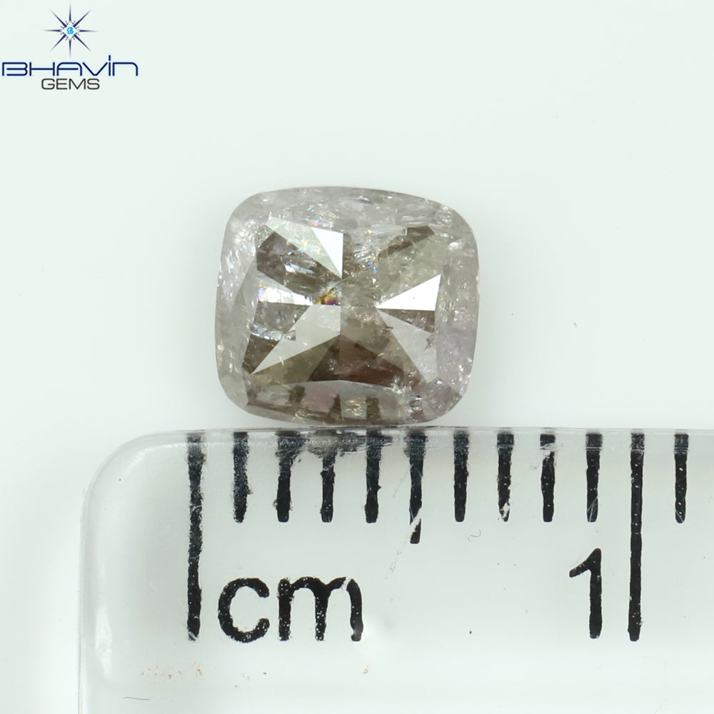 1.03 CT Cushion Shape Natural Diamond Pink Color I3 Clarity (6.00 MM)