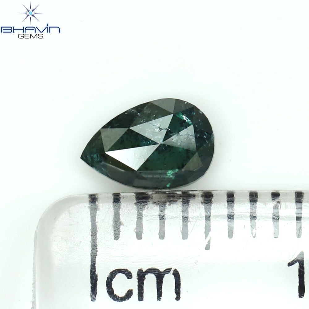 0.29 ペアー シェイプ ナチュラル ダイヤモンド ブルー カラー SI2 クラリティ (5.00 MM)