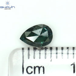 0.29 ペアー シェイプ ナチュラル ダイヤモンド ブルー カラー SI2 クラリティ (5.00 MM)