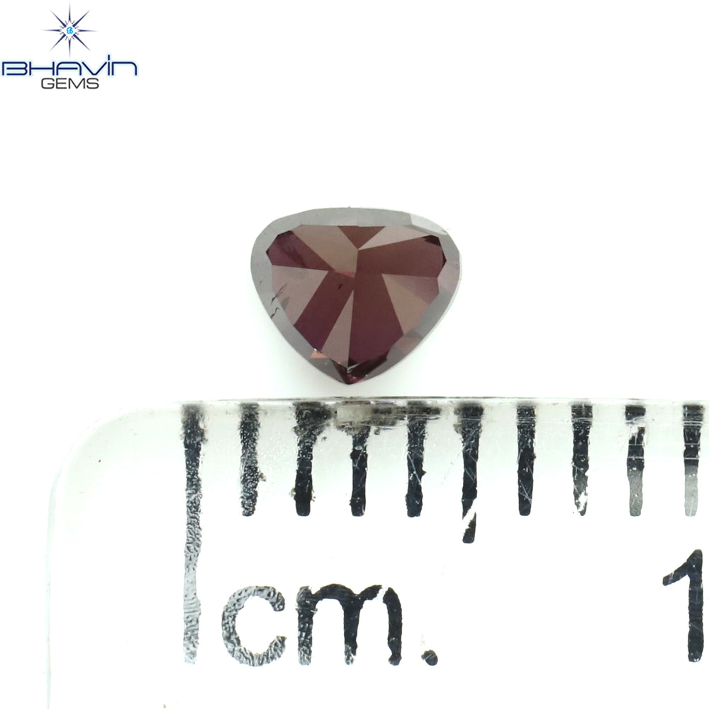 0.21 CT Heart Shape Natural Loose Diamond Pink Color SI2 Clarity (3.88 MM)