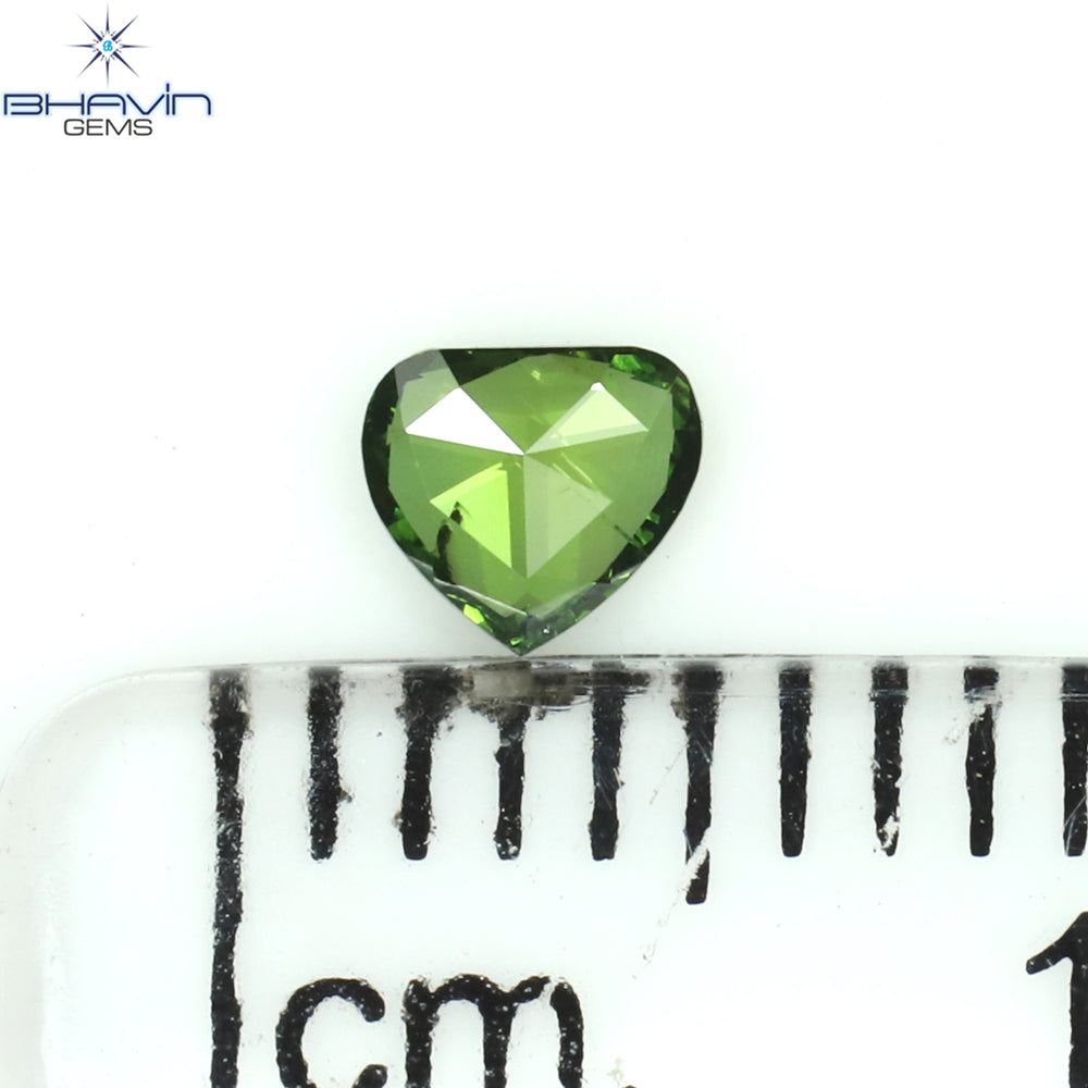 0.12 CT Heart Shape Natural Diamond Green Color SI2 Clarity (3.67 MM)
