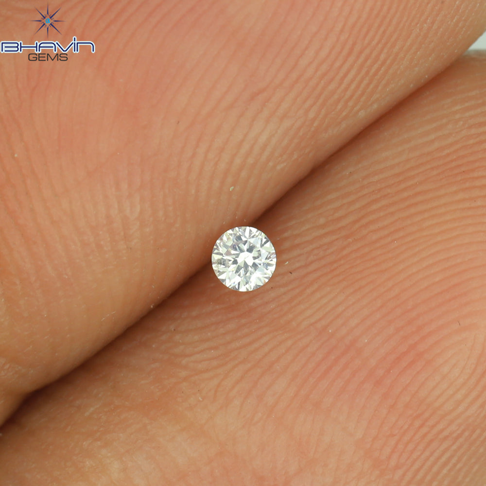 0.03 CT Round Shape Natural Loose Diamond White Color SI1 Clarity (2.04 MM)