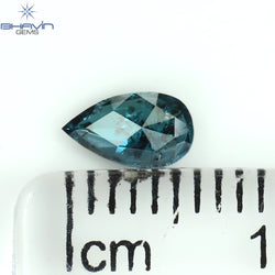 0.29 Pear Shape Natural Diamond Blue Color I3 Clarity (6.30 MM)