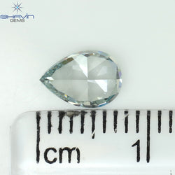 1.02 CT Pear Shape Natural Diamond Greenish Blue Color VS2 Clarity (7.52 MM)