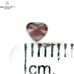 0.13 CT Heart Shape Natural Loose Diamond Pink Color VS2 Clarity (3.46 MM)