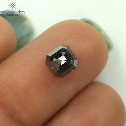 1.17 CT Asscher Shape Natural Diamond Salt And Pepper Color I3 Clarity (5.40 MM)