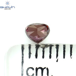 0.14 CT Heart Shape Natural Loose Diamond Pink Color VS2 Clarity (3.66 MM)
