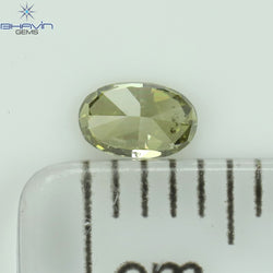 0.18 CT Oval Shape Natural Diamond Green(Chameleon) Color SI1 Clarity (4.20 MM)