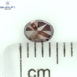 0.23 CT Oval Shape Natural Diamond Pink Color I2 Clarity (4.15 MM)
