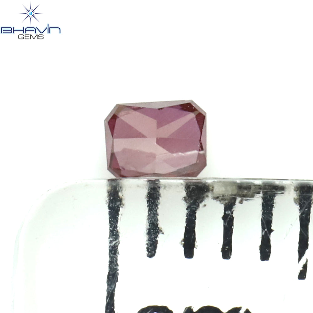0.07 CT Radiant Diamond Pink Color Natural Diamond Clarity VS1 (2.70 MM)