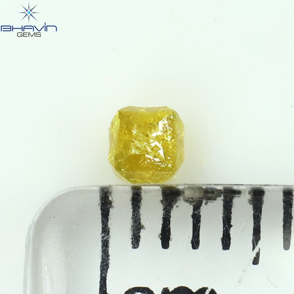 0.19 CT Rough Shape Natural Diamond Yellow Color VS1 Clarity (2.51 MM)