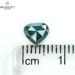 0.46 CT Heart Diamond Enhanced Blue Color Clarity I3 (6.05 MM)