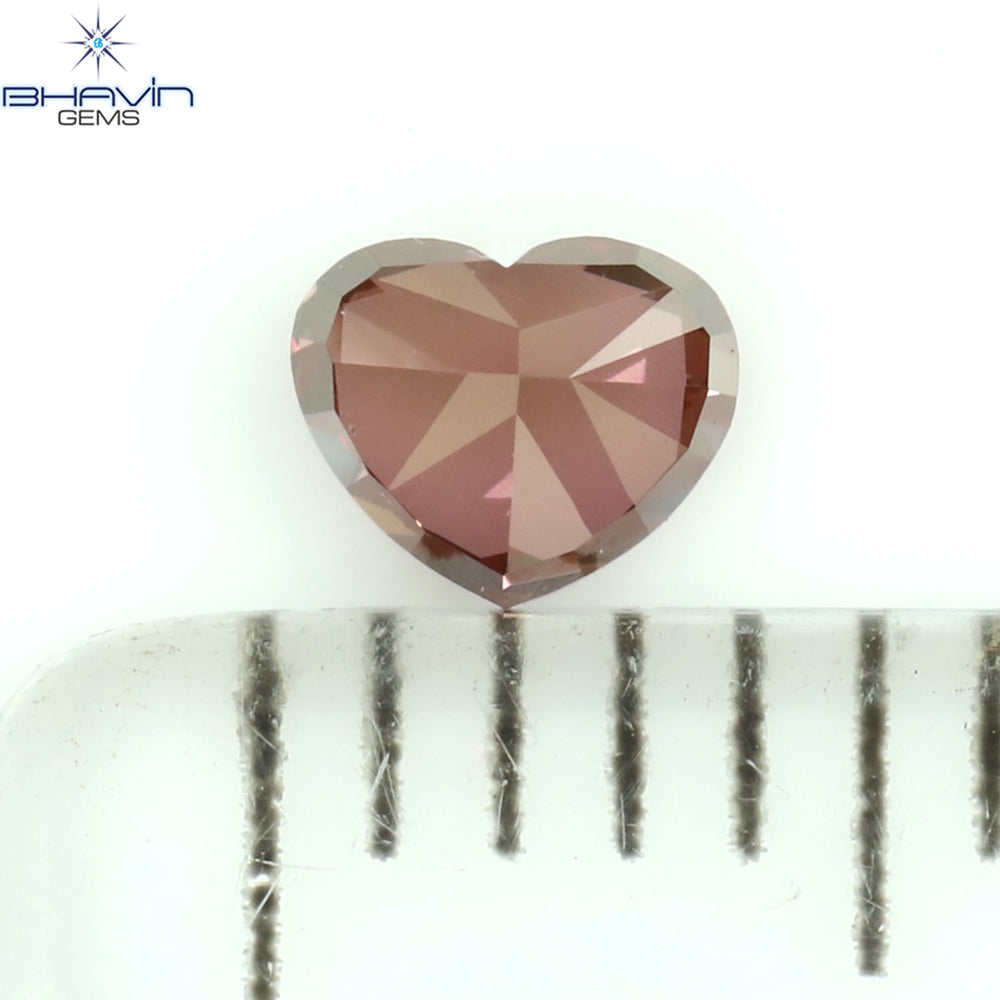 0.20 CT Heart Shape Pink Color Natural Loose Diamond VS1 Clarity (3.73 MM)