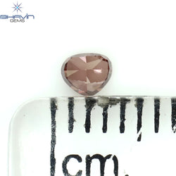 0.10 CT Heart Shape Natural Loose Diamond Pink Color VS2 Clarity (3.00 MM)