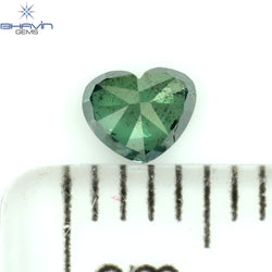0.27 CT Heart Shape Natural Diamond Green Color I1 Clarity (4.12 MM)