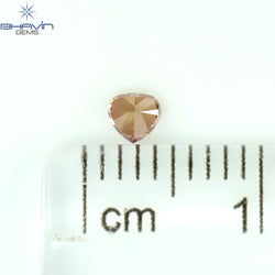 0.13 CT Heart Shape Natural Diamond Enhanced Pink Color SI1 Clarity (2.86 MM)