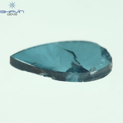 0.59 CT Pear Shape Natural Diamond Blue Color I1 Clarity (8.80 MM)