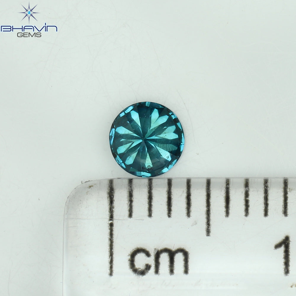 0.24 CT Round Shape Natural Diamond Blue Color SI1 Clarity (3.94 MM)