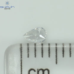0.07 CT Pear Shape Natural Diamond White Color SI2 Clarity (3.47 MM)