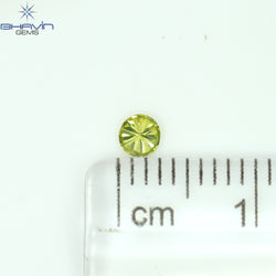 0.12 CT Round Shape Natural Diamond Green Color SI1 Clarity (3.14 MM)