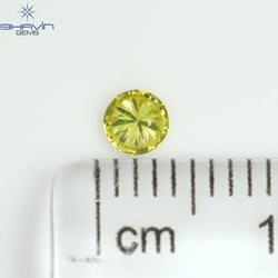 0.14 CT Round Shape Natural Diamond Yellow Color SI2 Clarity (3.45 MM)