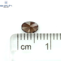 0.41 CT Oval Shape Natural Diamond Enhanced Pink Color VS2 Clarity (5.28 MM)