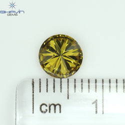 1.02 CT Round Shape Natural Diamond Orange Brown Color SI2 Clarity (6.33 MM)