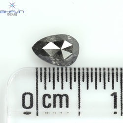 0.42 CT Pear Shape Natural Loose Diamond Salt And Pepper Color I3 Clarity (5.62 MM)