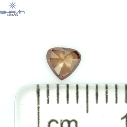 0.15 CT Heart Shape Enhanced Pink Color Natural Loose Diamond SI1 Clarity (3.58 MM)