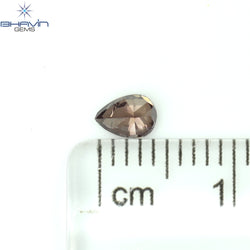 0.22 CT Pear Shape Natural Diamond Pink Color I1 Clarity (4.67 MM)