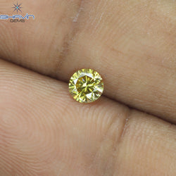 0.21 CT Round Shape Natural Diamond Orange Color SI2 Clarity (3.80 MM)