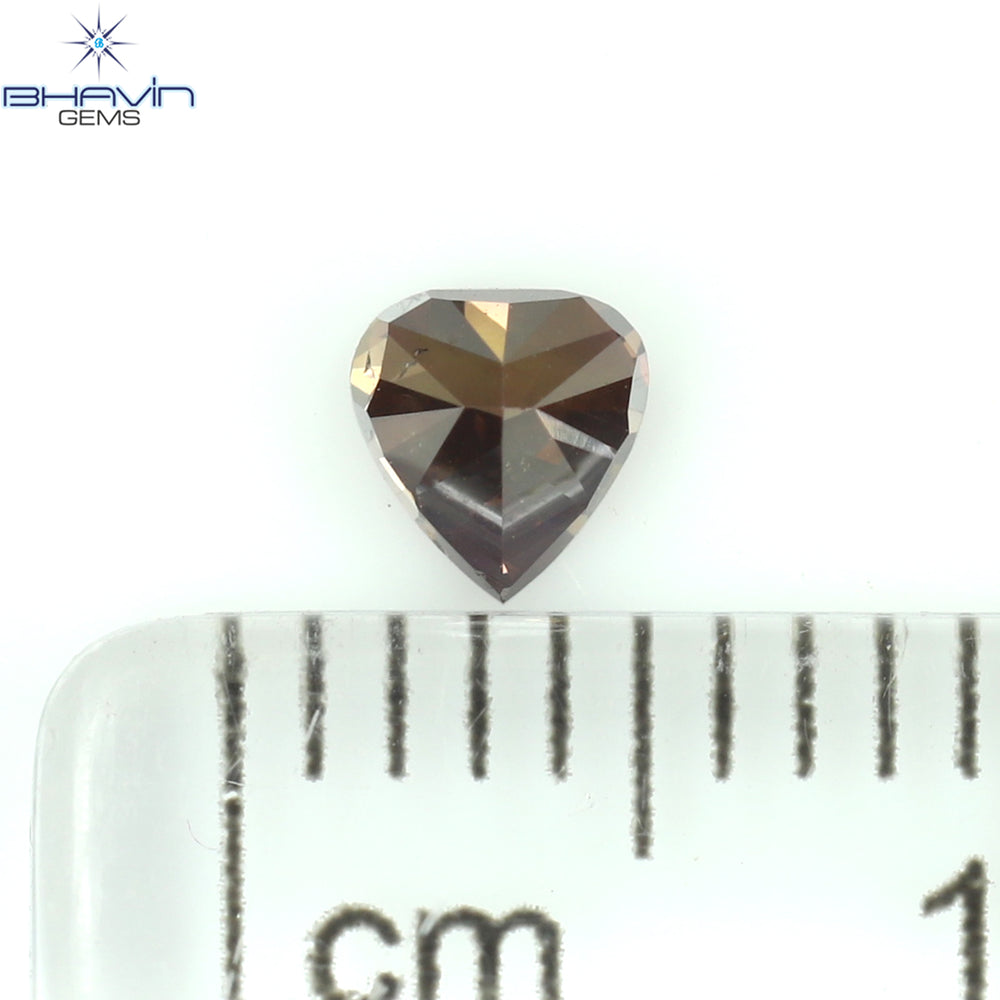 0.26 CT Heart Shape Enhanced Pink Color Natural Loose Diamond SI1 Clarity (3.92 MM)