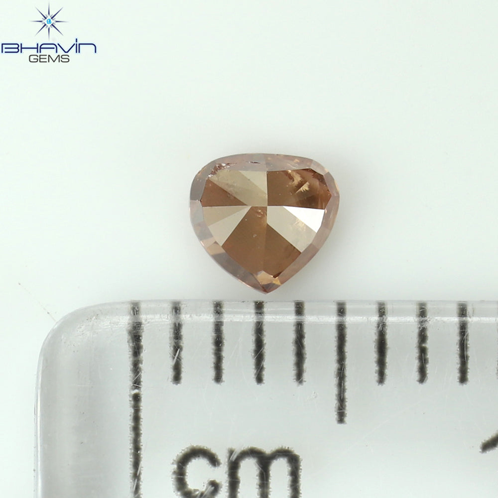 0.21 CT Heart Shape Enhanced Pink Color Natural Loose Diamond I1 Clarity (3.73 MM)