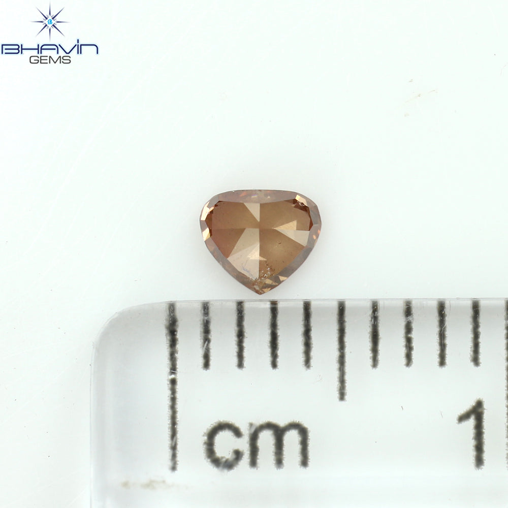 0.16 CT Heart Shape Enhanced Pink Color Natural Loose Diamond SI1 Clarity (3.65 MM)