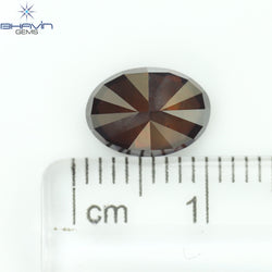 2.42 CT Oval Shape Natural Diamond Pink Brown Color VS1 Clarity (9.34 MM)