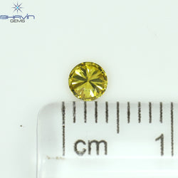 0.18 CT Round Shape Natural Diamond Orange Color VS2 Clarity (3.66 MM)
