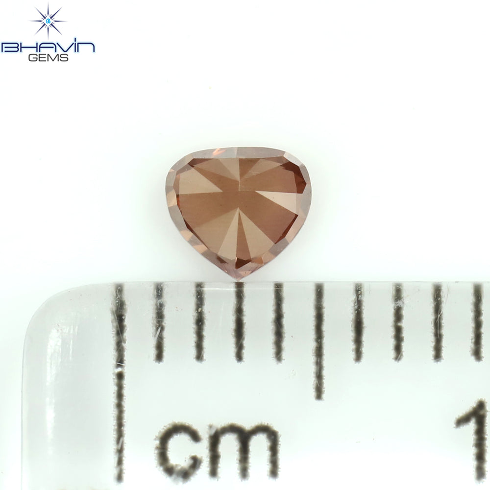 0.19 CT Heart Shape Enhanced Pink Color Natural Loose Diamond VS2 Clarity (3.68 MM)
