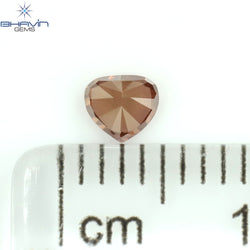 0.19 CT Heart Shape Enhanced Pink Color Natural Loose Diamond VS2 Clarity (3.68 MM)