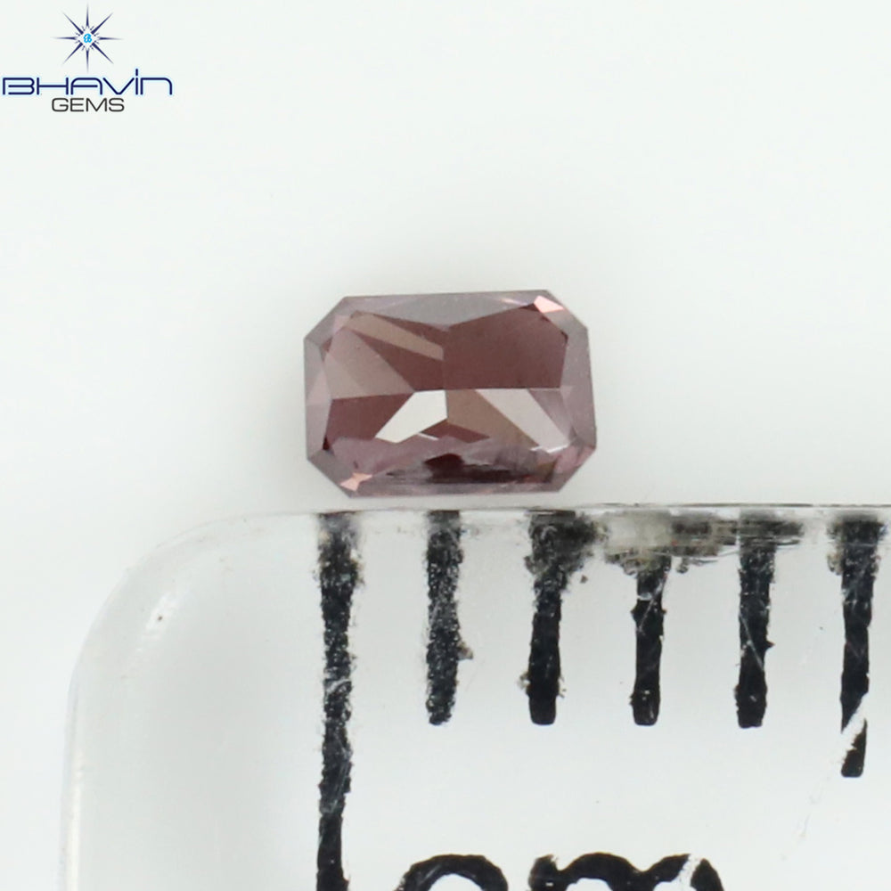 0.08 CT Radiant Diamond Pink Color Natural Diamond Clarity VS1 (2.83 MM)