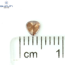 0.22 CT Heart Shape Enhanced Pink Color Natural Loose Diamond SI1 Clarity (3.60 MM)